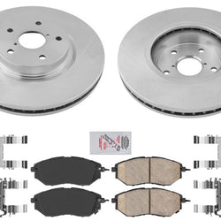 GOE Performance Frt Coated Disc Brake Rotor Brake Pads For Subaru B9 Tribeca