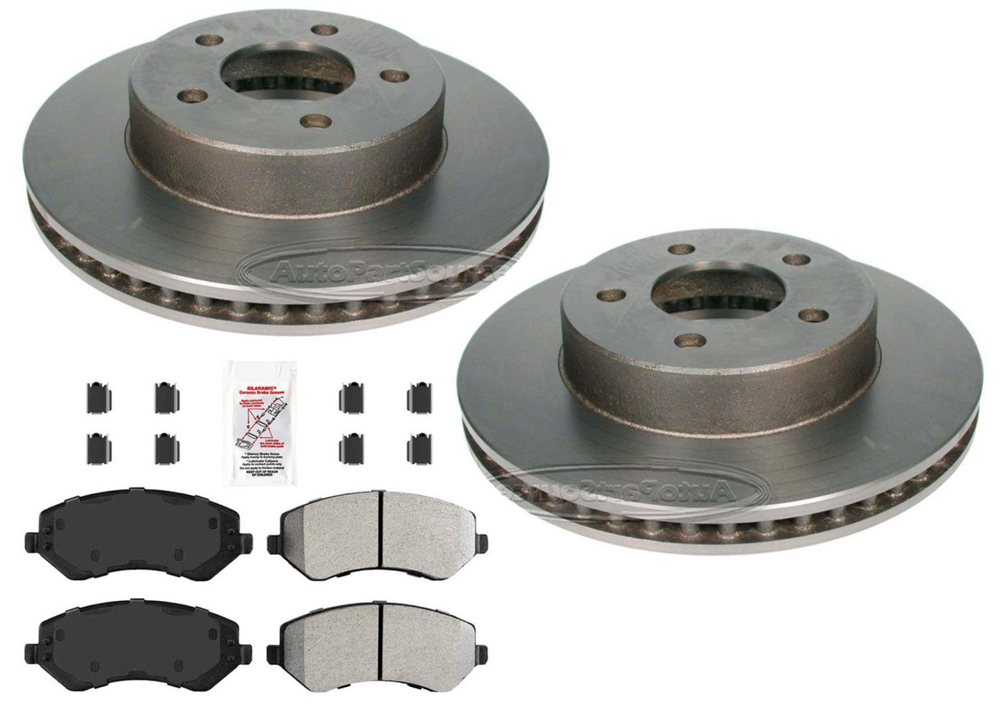 Pastillas de freno de rotores de freno delanteros de carbono para Jeep Liberty 2002-2007