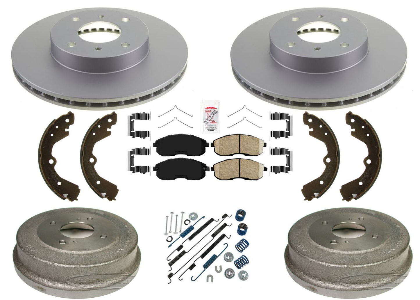 For 93-98 Altima Performance Brake Disc Rotors Pads Drum Brake Shoes Springs