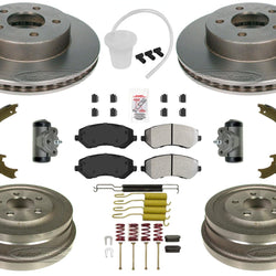 Performance Rotors Drums Brake Pads Brake Shoes Wc for 2002 Jeep Liberty