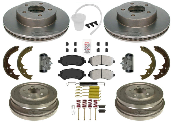 Performance Rotors Drums Brake Pads Brake Shoes Wc for 2002 Jeep Liberty