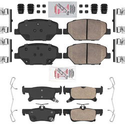 Front & Rear Ceramic Brake Pads Set for Buick Envision Front Wheel Drive 17-20