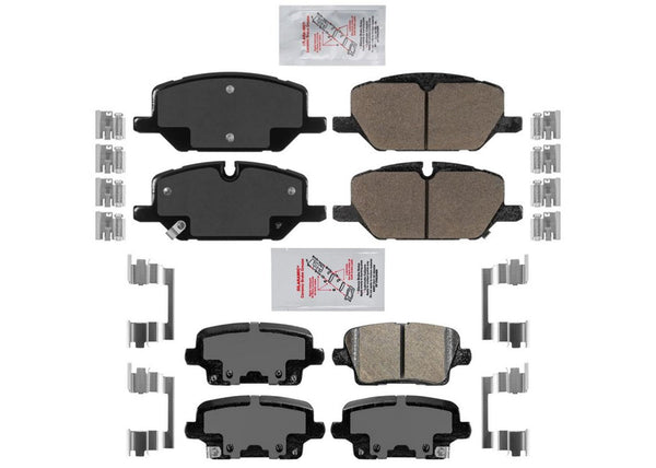 Front & Rear Ceramic Disc Brake Pads Set for Cadillac XT4 XT-4 2020 2021 2022