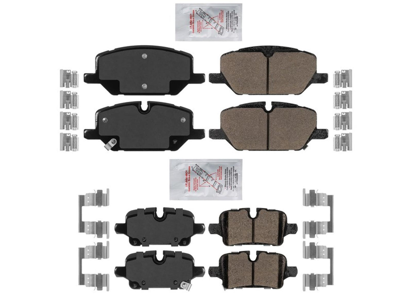 Juego de pastillas de freno de disco de cerámica delanteras y traseras para GMC Terrain 21-23 con rotores de 321 mm