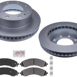 Fleet Duty Disc Brake Rotors Pads Hardware for 21-22 GMC Savana Express 2500 35