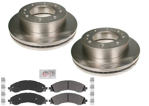 Fleet Duty Disc Brake Rotors Pads Hardware for 21-22 GMC Savana Express 2500 35