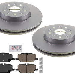Front Coated Brake Rotors & Disc Brake Pads For Cadillac CT5 2020-2023