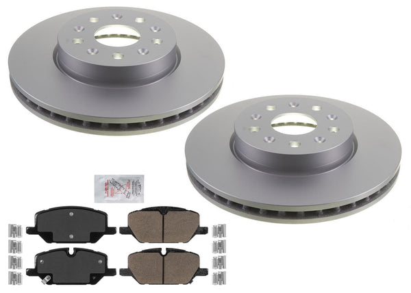 Front Coated Brake Rotors & Disc Brake Pads For Cadillac CT5 2020-2023