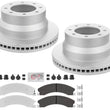 Fleet Rear Galvanized Brake Pads & Coated Rotors FOR 09-20 Express Van 3500 DRW
