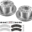 Fleet Rear Galvanized Brake Pads & Coated Rotors For Silverado 2500 2011-2016