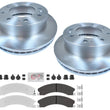 Front Galvanized Brake Pads & Coated Rotors For GMC Sierra 2500 HD 2011-2019
