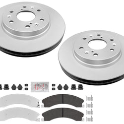 Front Galvanized Brake Pads & Coated Rotors For Chevrolet Suburban 2016-2020