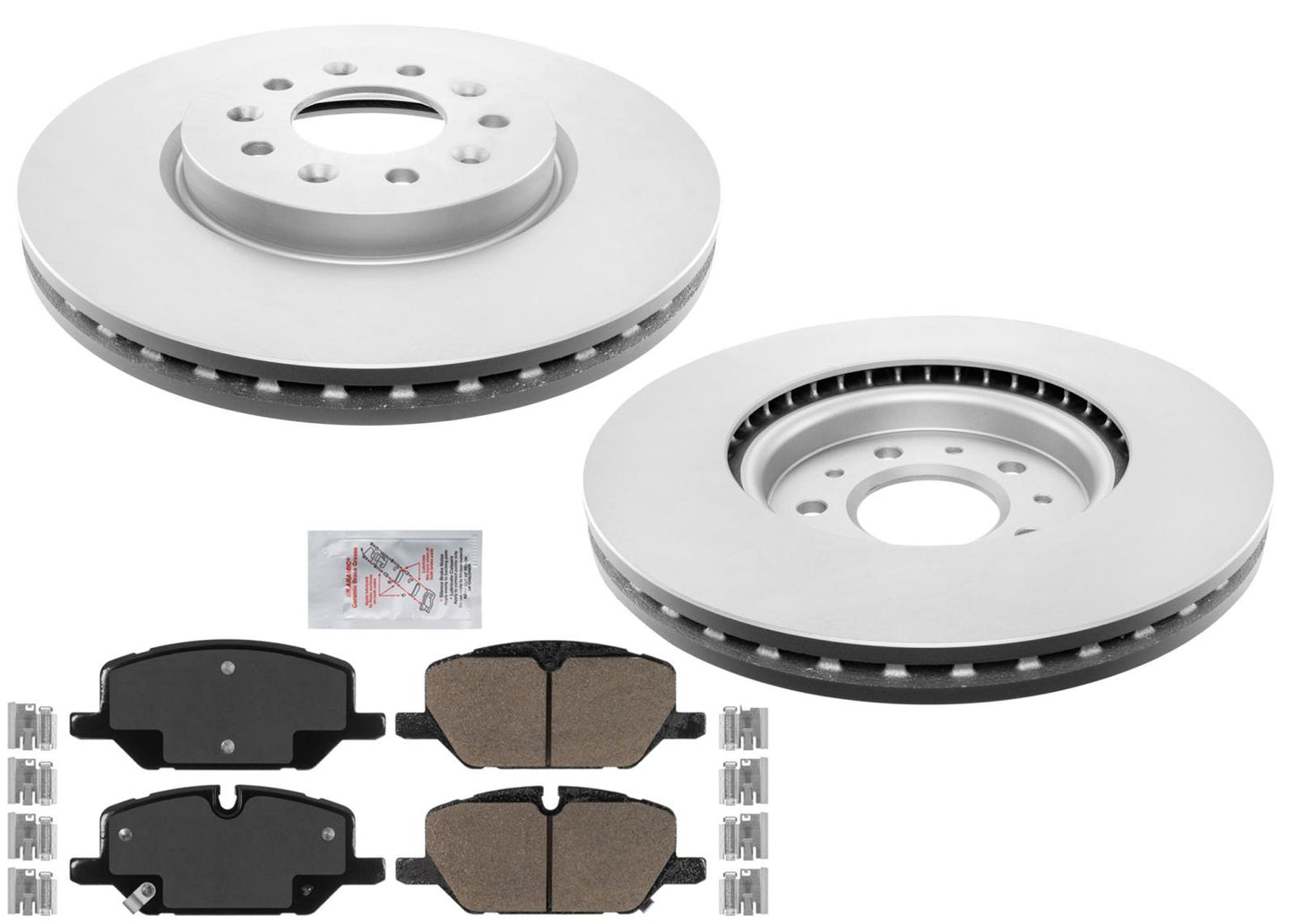 Front Coated Brake Rotors & Disc Brake Pads For GMC Terrain 2021-2023