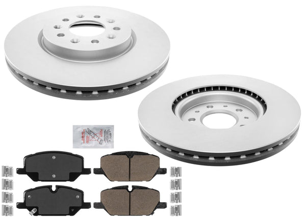 Front Coated Brake Rotors & Disc Brake Pads For GMC Terrain 2021-2023