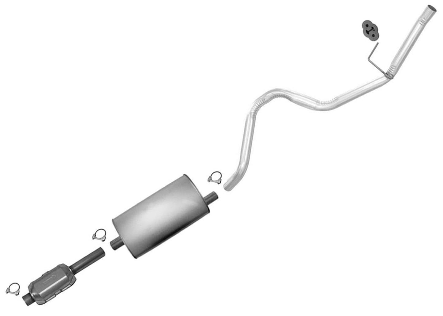 Tubo silenciador y convertidor de 24 pulgadas de largo para Jeep Grand Cherokee 4.0L 5.2L 96-98