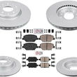 F & R Coated Brake Rotors & Pads for Buick Regal TourX 18-20 300mm Front Rotors