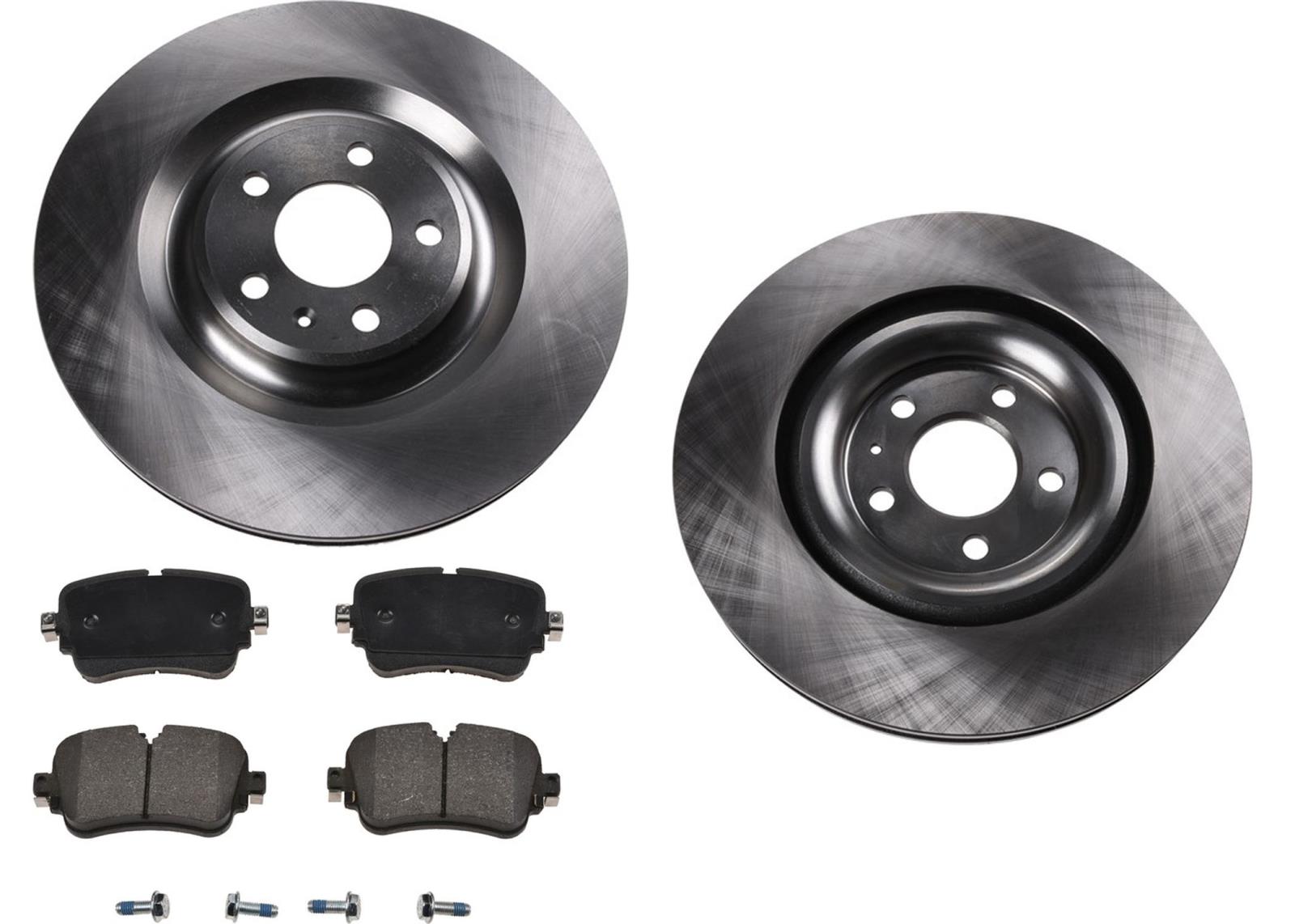 Rear Coated Disc Brake Rotors & Rear Disc Brake Pads For Audi Q7 2016-23 350mm