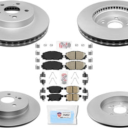 Rotores de freno de disco AmeriBrake Pads Hardware para Prius Prime 2017-2019