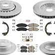 Front & Rear Coated Disc Brake Rotors & Ceramic Pads for Acura MDX 2014-2016