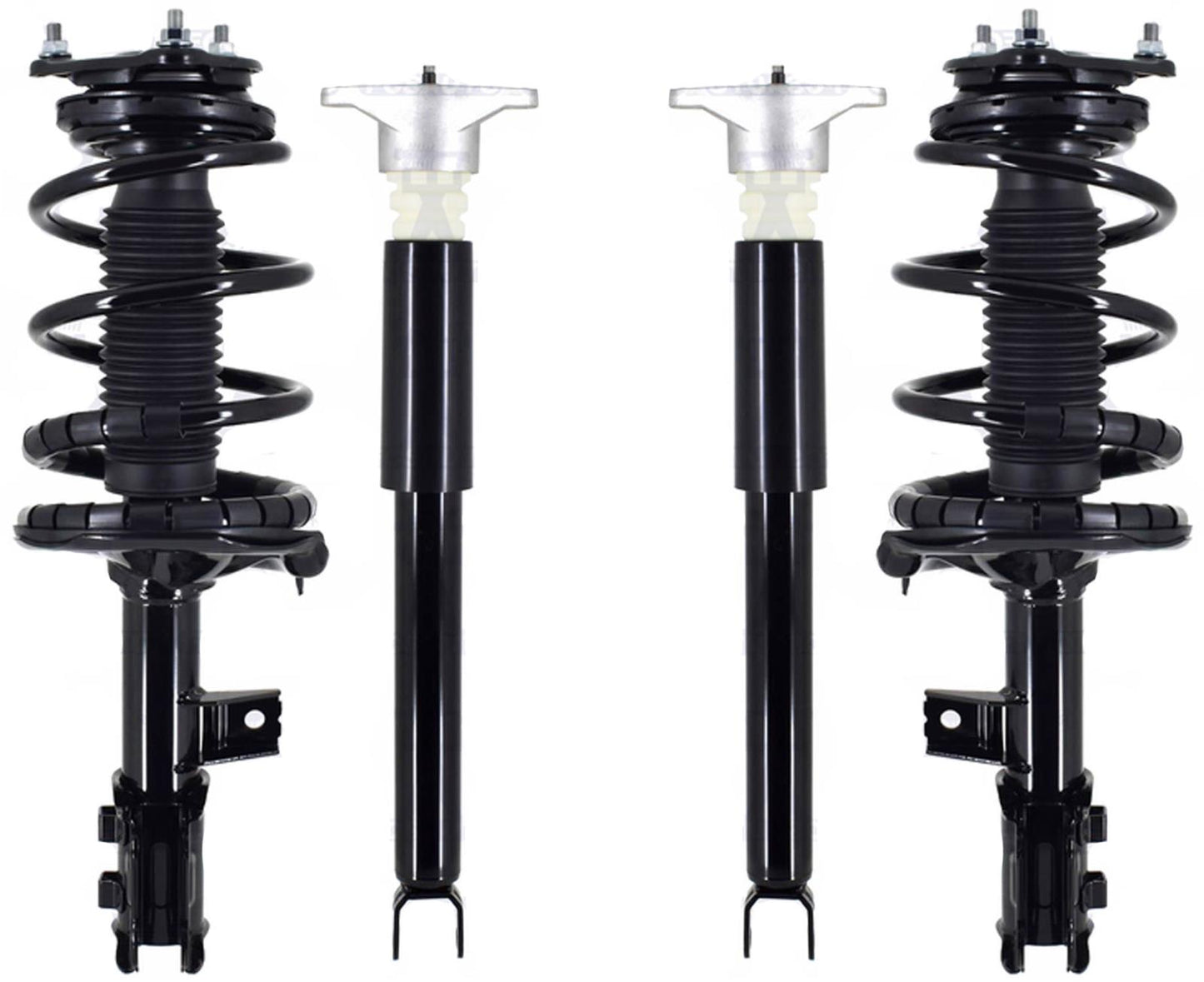Front Complete Struts W/ Spring & Rear Complete Shocks For Hyundai Elantra 07-10