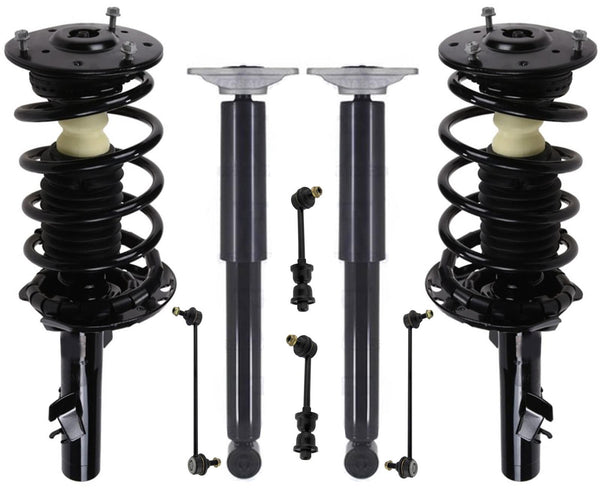 Front Struts W/ Spring & Rear Complete Shocks & Links For Volvo S80 2007-2016