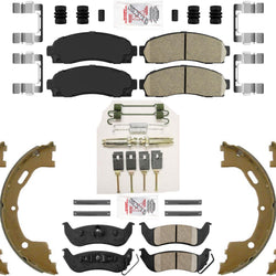 Front Rear Ceramic Disc Brake Pads Pads Parking Shoes for Ford Ranger 2010-2011