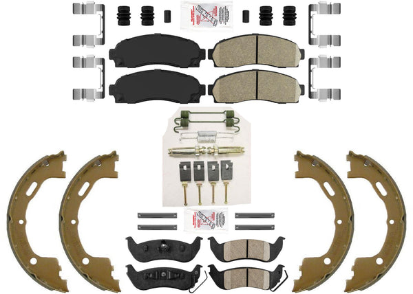 Front Rear Ceramic Disc Brake Pads Pads Parking Shoes for Ford Ranger 2010-2011