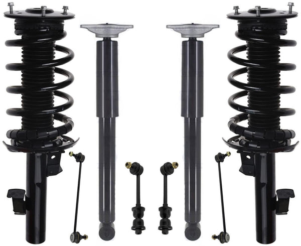 Front Struts W/ Spring & Rear Complete Shocks & Links For Volvo XC60 2010-2017
