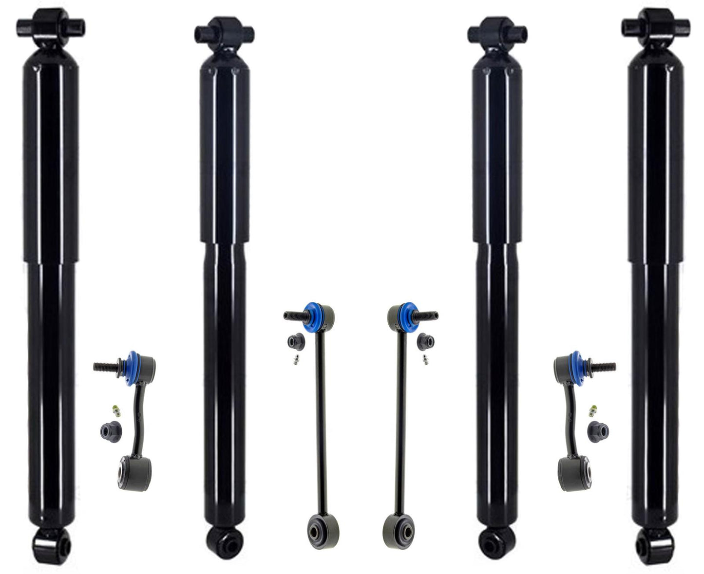 Front & Rear Shocks Absorber & Sway Bar Links For Jeep Wrangler 2.0L 2018-2025