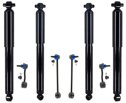 Front & Rear Shocks Absorber & Sway Bar Links For Jeep Wrangler 2.0L 2018-2025