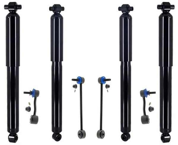 Front & Rear Shocks Absorber & Sway Bar Links For Jeep Wrangler 2.0L 2018-2023