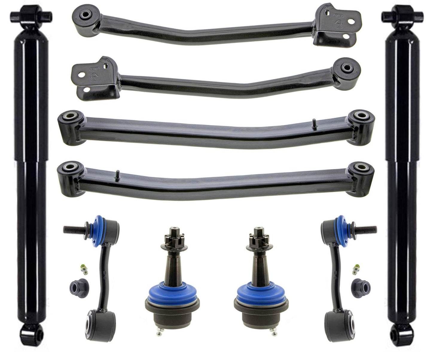 Front Shocks Control Arms Ball Joints & Links For Jeep Wrangler 2.0L 2018-2024