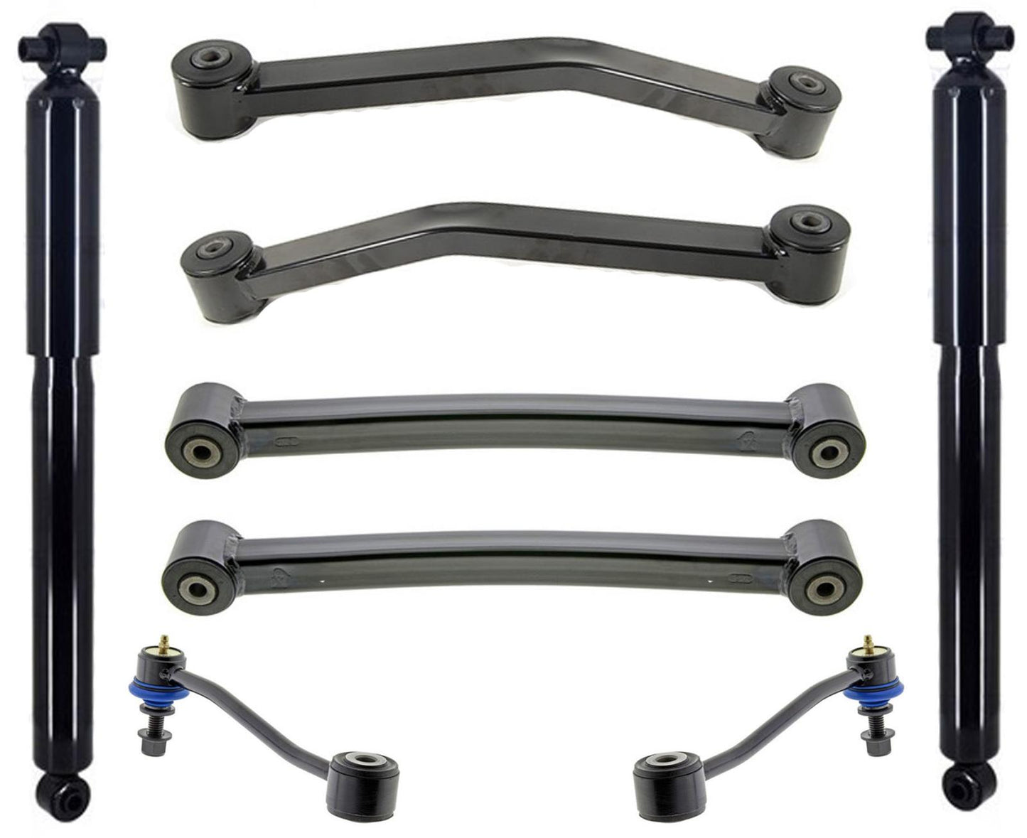 Brazos de control de amortiguador trasero y enlaces de barra estabilizadora para Jeep Wrangler 2018-2023