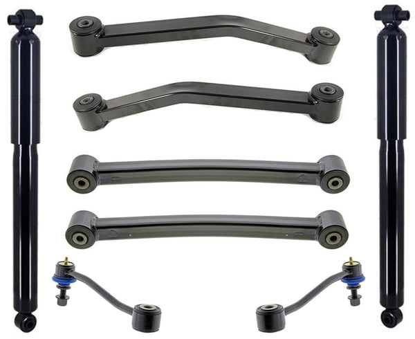 Rear Shocks Absorber Control Arms & Sway Bar Links For Jeep Wrangler 2018-2023