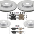 F&R Coated Disc Brake Rotors Ceramic Brake Pads Fits 2019-2021 Subaru Ascent