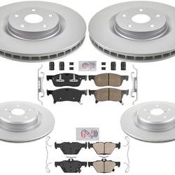 F&R Coated Disc Brake Rotors Ceramic Brake Pads Fits 2019-2021 Subaru Ascent