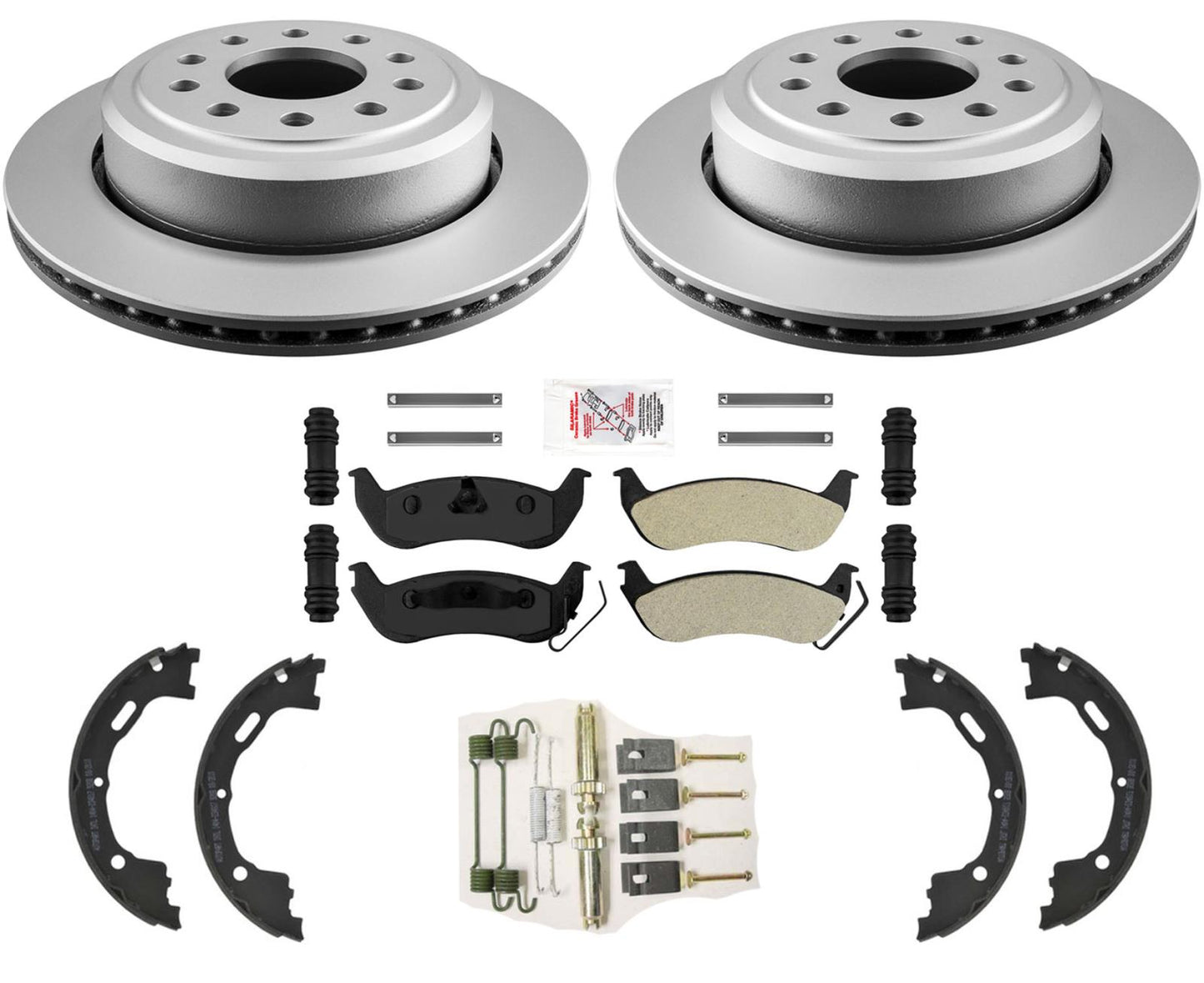 Heavy Duty Taxi Coated Brake Rotors & Pads for 06-11 Lincoln Town Car / No Limo