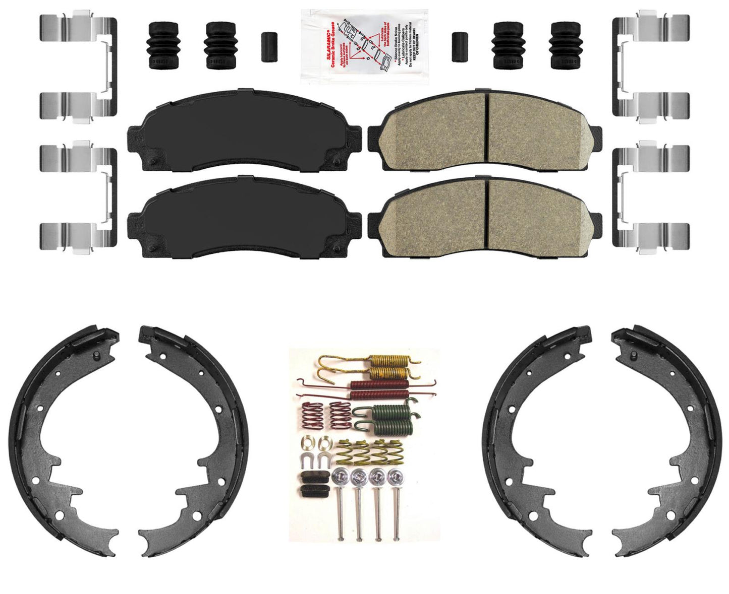 Para Ford Ranger 4x4 Tracción en las 4 ruedas 2003-2009 Pastillas de freno de disco Zapata de freno trasera de 10'