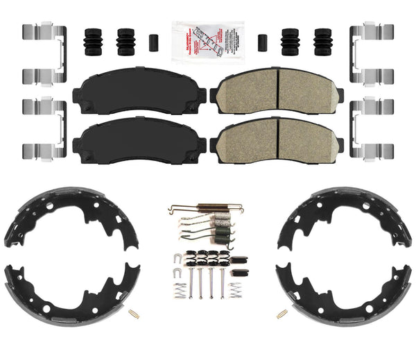 For Ford Ranger Rear Wheel Drive 2003-2009 Disc Brake Pads 9' Rear Brake Shoes