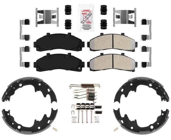 For Ford Ranger Rear Wheel Drive 1998-2002 Disc Brake Pads 9 Rear Brake Shoes