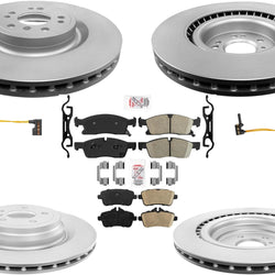 Front & Rear Disc Brake Rotors Ceramic Pads For Mercedes Benz GL350 2013-2016