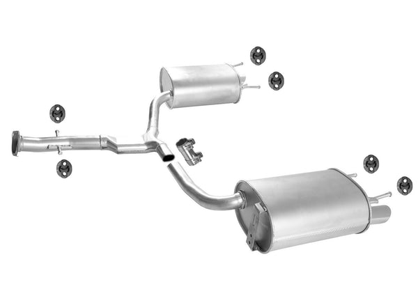 Dual Rear Mufflers Y Pipe For Lexus IS250 2006-2013 RWD & AWD Models