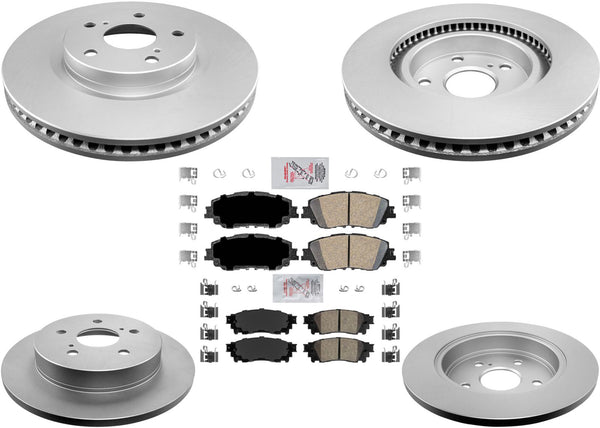 Coated Disc Brake Rotors Brake Pads For to 05/2018 Toyota C-HR built in Japan
