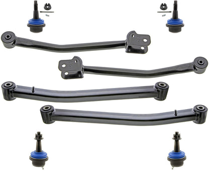 Mevotech Front Upper & Lower Control Arms Ball Joints For Jeep Wrangler 18-2025
