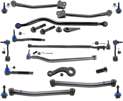 Steering Damper Track Bar Arms Ball Joints Tie Rods For Wrangler 2018-2024