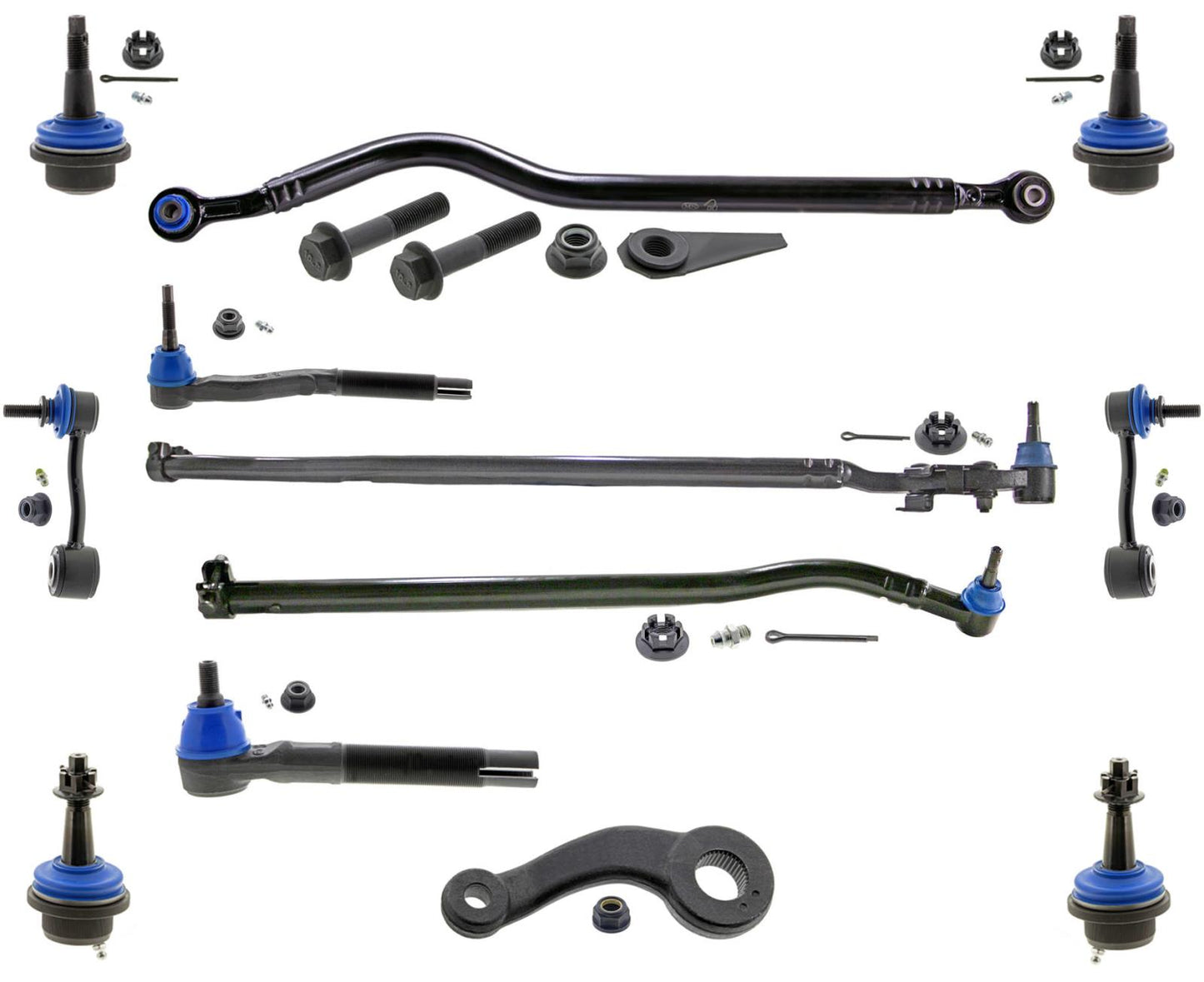Barra de enlace de arrastre, rótulas, varillas de amarre, brazo Pitman para Jeep Gladiator 2020-22
