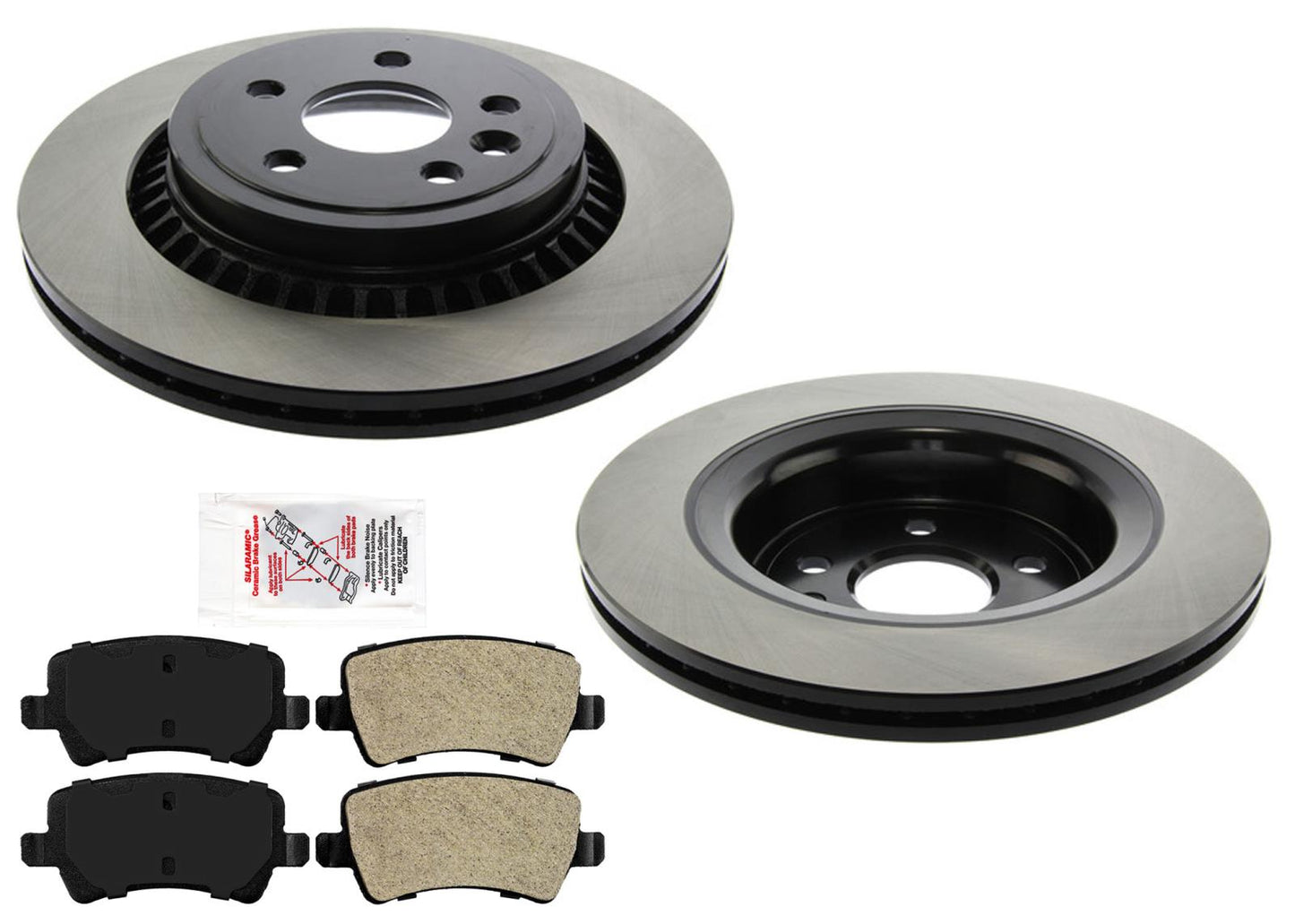 Rotores de disco de carbono traseros estilo OE Volvo y pastillas de freno para XC60 XC-60 2010-2015
