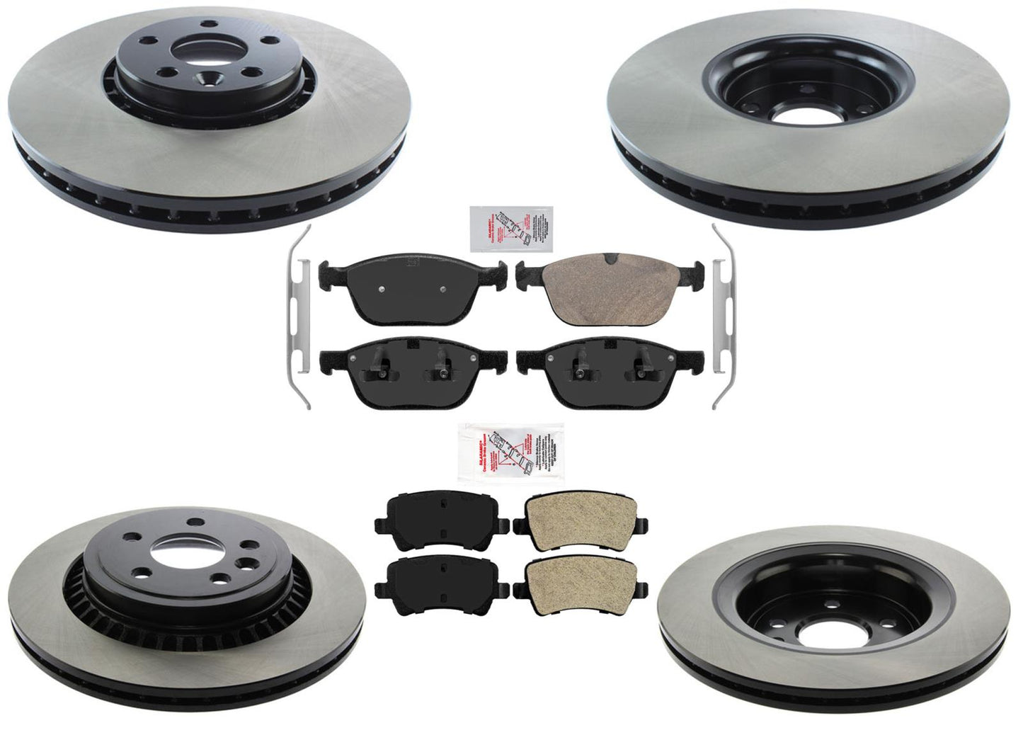 OE Volvo Style Front & Rear Carbon Disc Rotors & Pads For XC60 XC-60 2010-2015