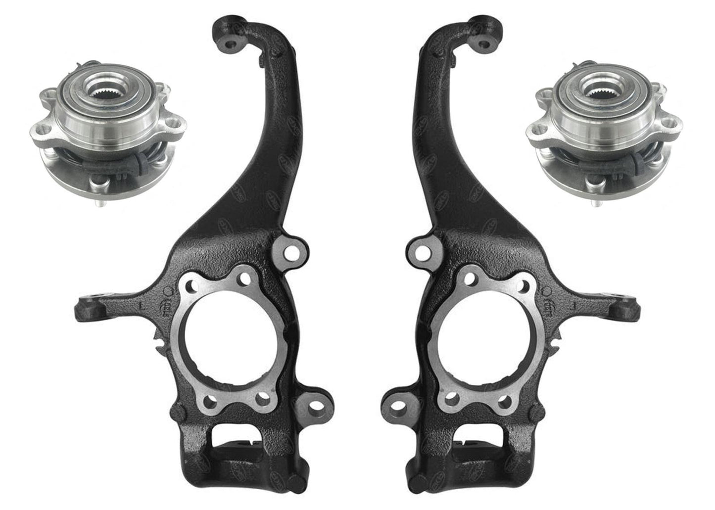Steering Knuckle Spindles Hub Bearings For Nissan Xterra 05-2012 4 Wheel Drive