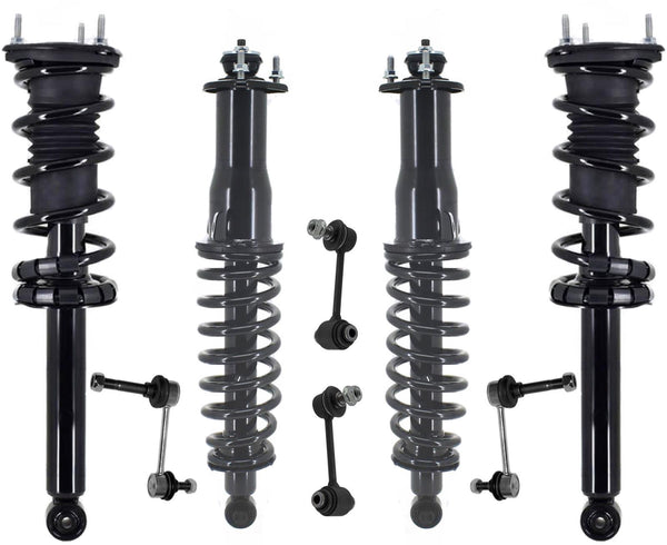 Front & Rear Complete Struts & Sway Bar Links For Lexus IS300 2001-2005 Sedan
